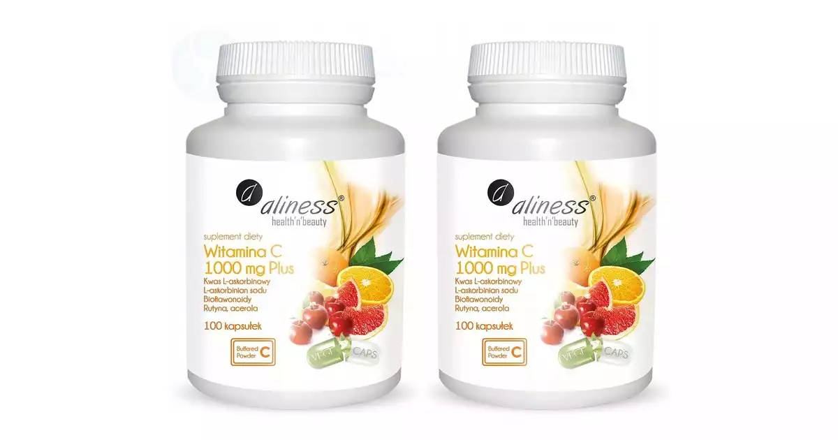 [Zestaw] 2x Aliness Witamina C 1000mg Plus Bioflawonoidy, rutyna ...