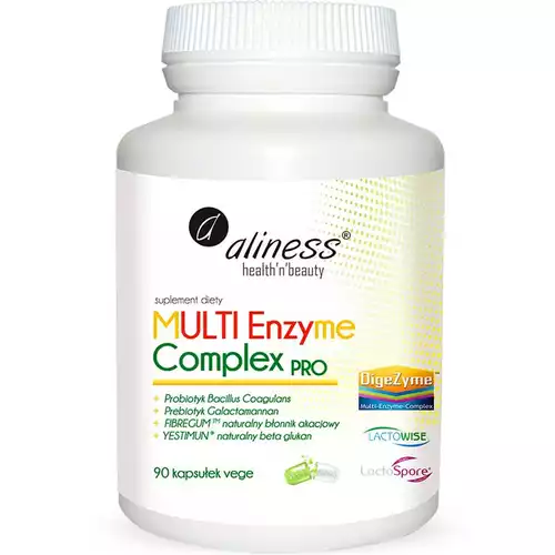 Aliness MULTI Enzyme Complex PRO Kompleks roślinnych ENZYMÓW probiotyki