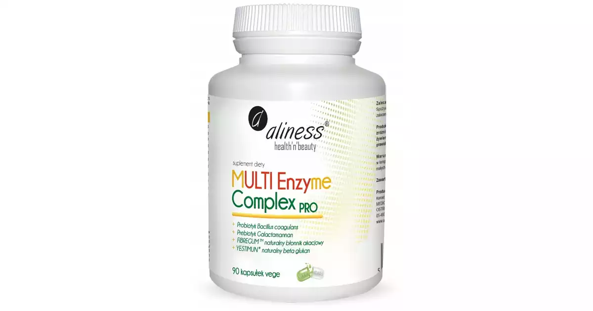 Aliness MULTI Enzyme Complex PRO Kompleks roślinnych ENZYMÓW probiotyki
