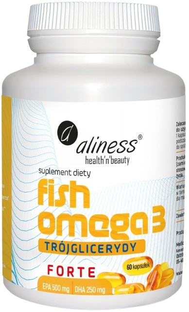 Aliness Fish Omega 3 Trójglicerydy Forte 60 kapsułek 500 mg EPA 250 mg DHA