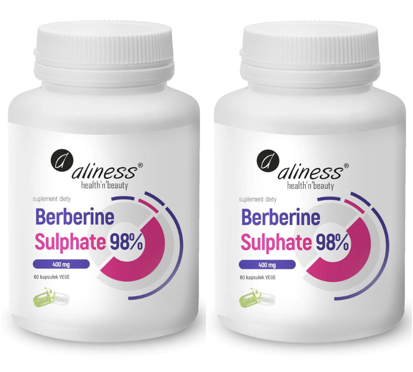 エルセーヌサプリ Zestaw] 2x Aliness Berberyna Sulphate 98% 400mg - suplement diety