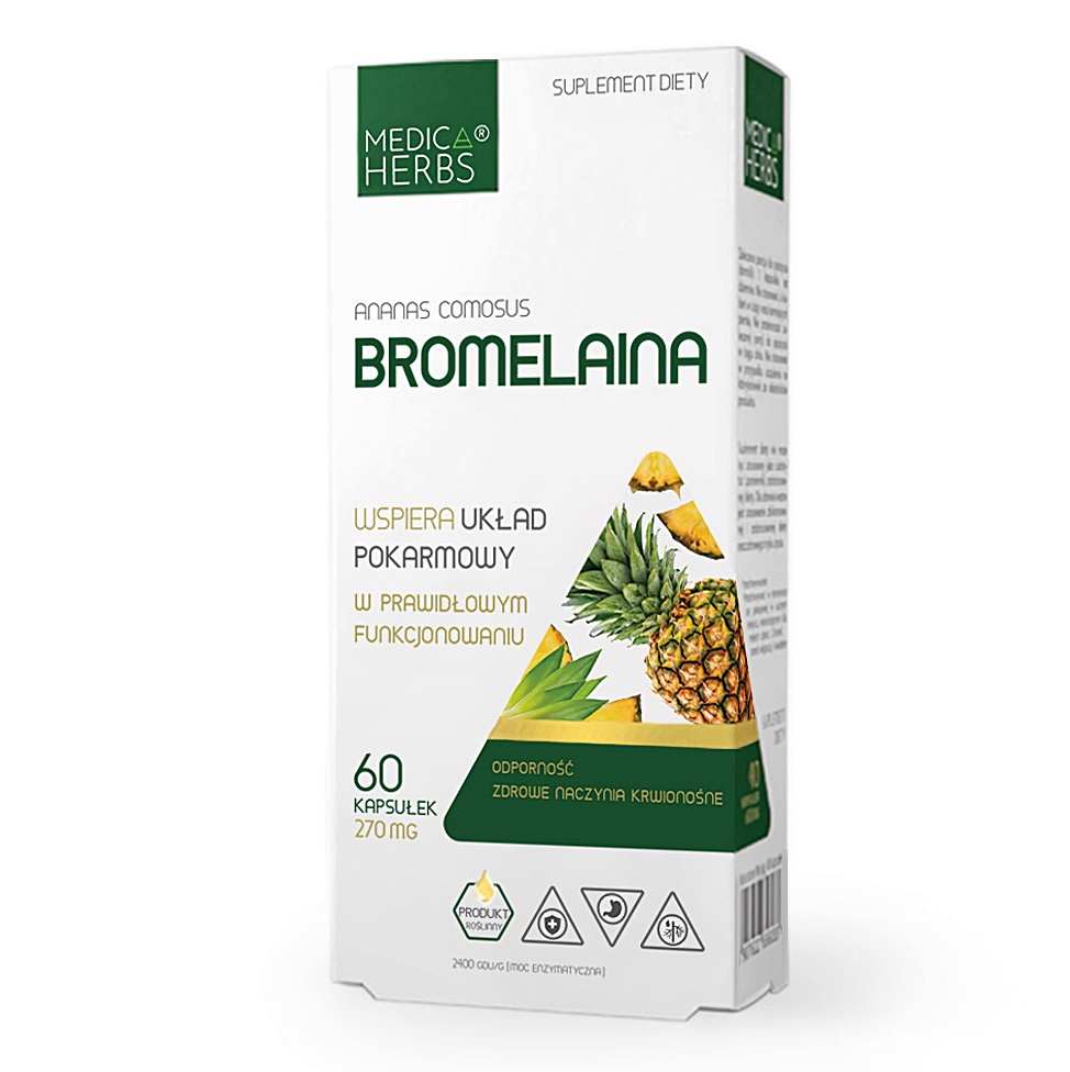 Medica Herbs BROMELAINA - 60 kapsułek
