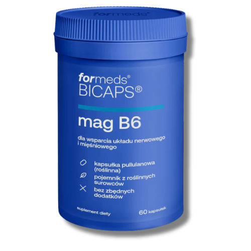 ForMeds BICAPS MAG B6 Cytrynian MAGNEZU + Witamina B6 - 60 kapsułek